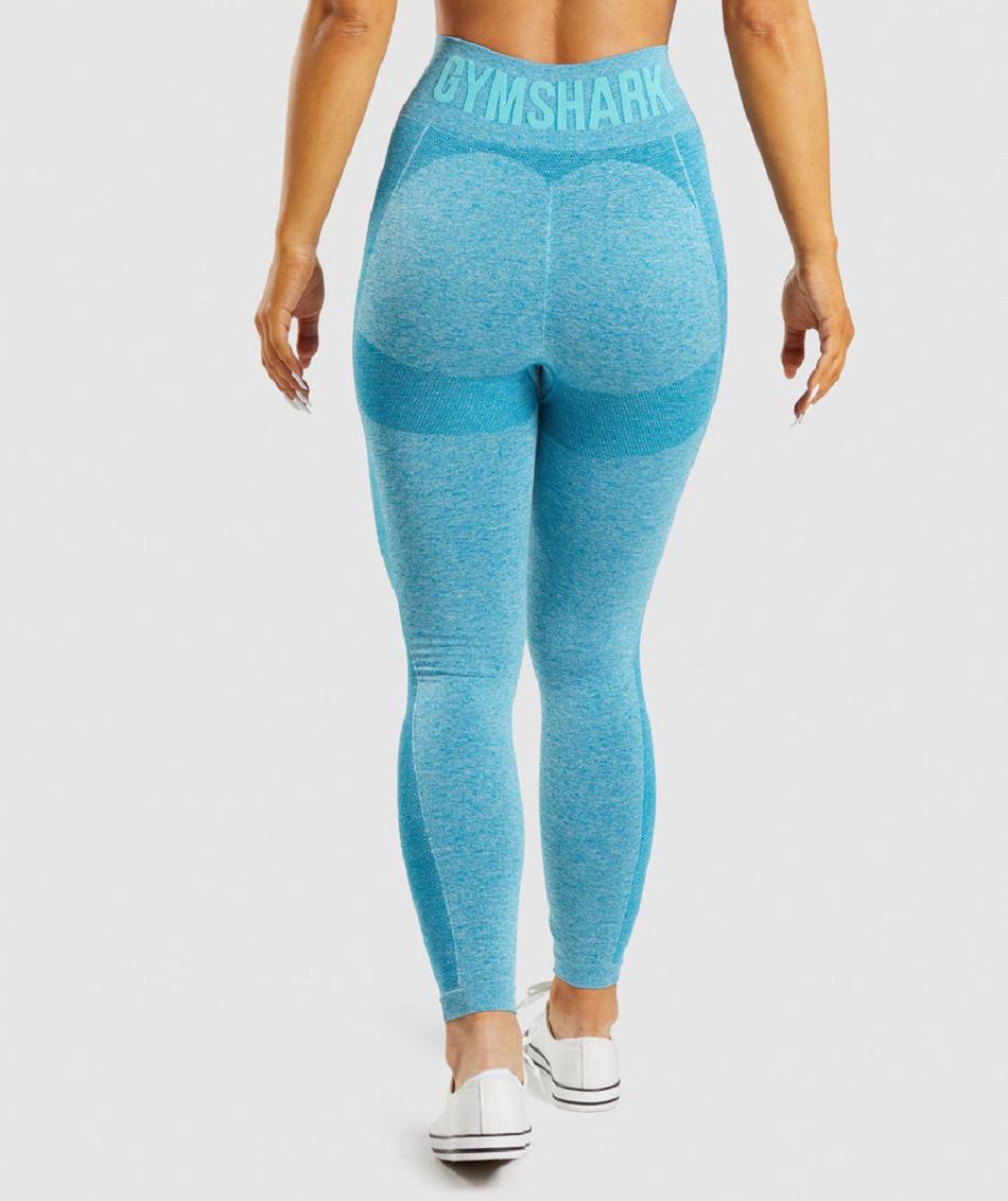 Gymshark Flex High Waisted Ženske Tajice Plave | HR 4018WNB